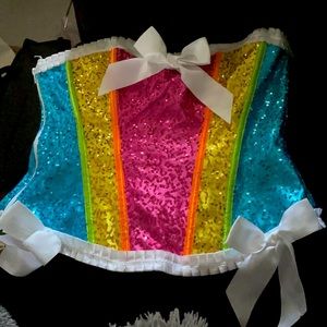 Color Corset. Only worn once. Fits M-XL.